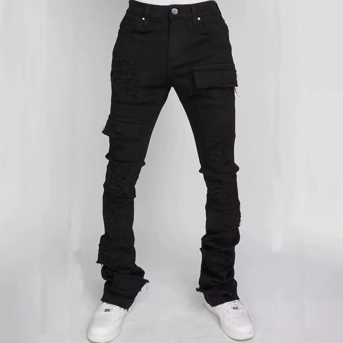 Men jeans multi pocket
